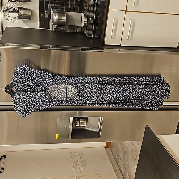 💕REFORMATION💕 Gavin Dress ~ Monterey Navy Blue Floral Print 4 - Picture 12 of 16